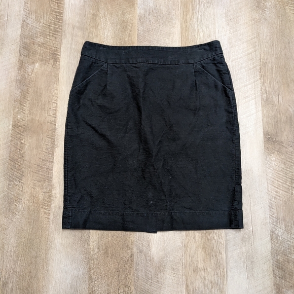 J Crew Black Cotton Pencil Skirt - Picture 2 of 10